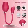 Rose Vibrator for Women, G Spot Clitoral Stimulator Massager for Couples